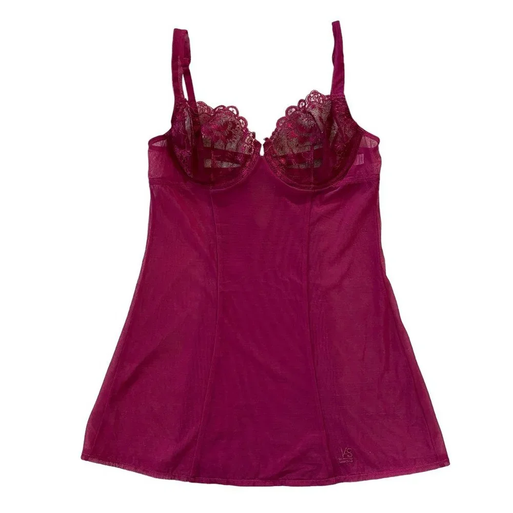 Victoria's Secret lingerie cranberry 34B underwire adjustable back and straps - Picture 1 of 13